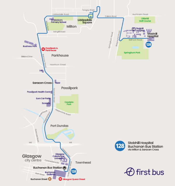 Service 128 map