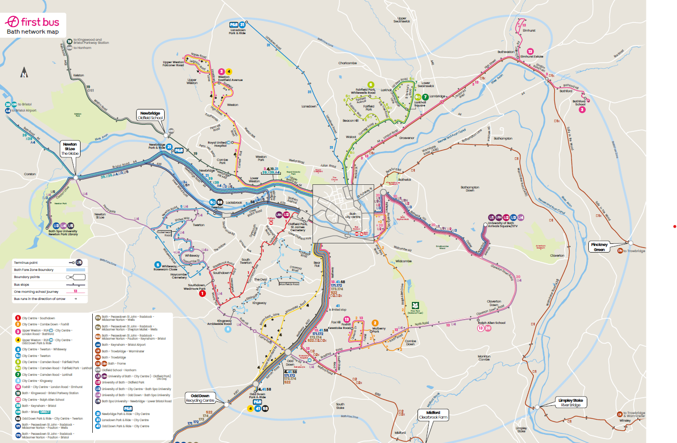 Bristol network map