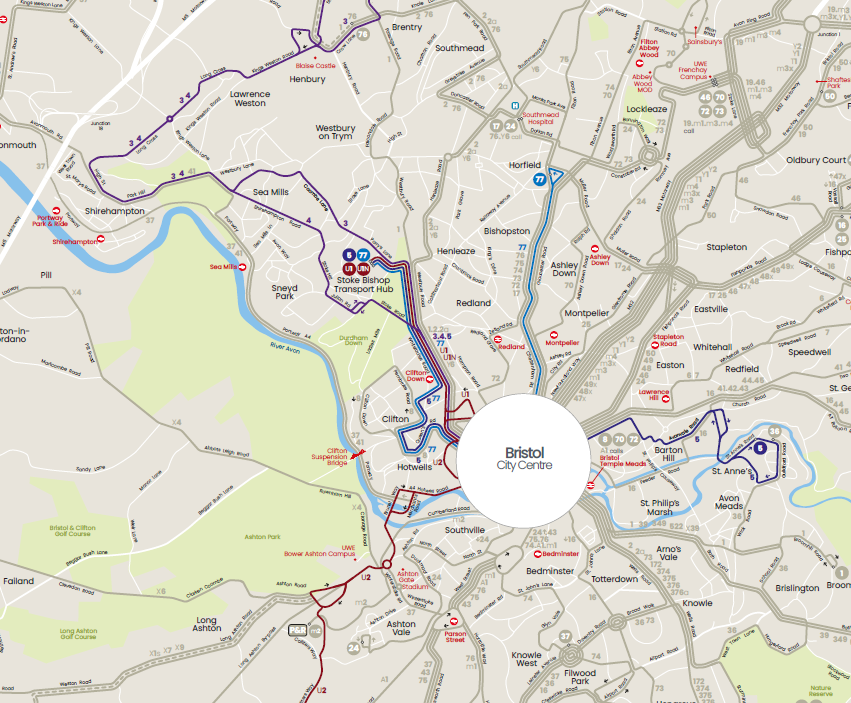 Bristol university network map