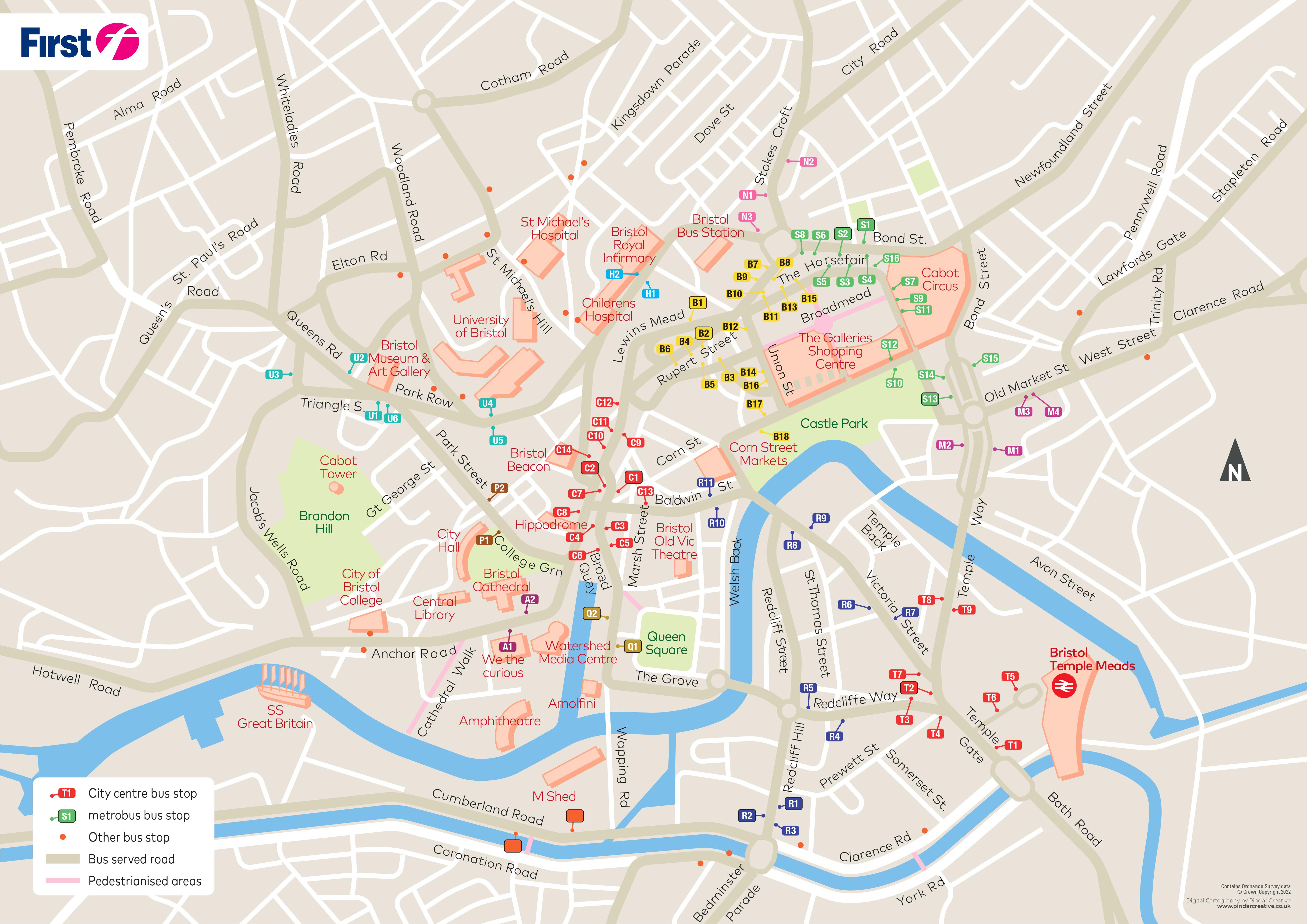 Bristol Tourist Attractions Map Bristol City Centre M - vrogue.co