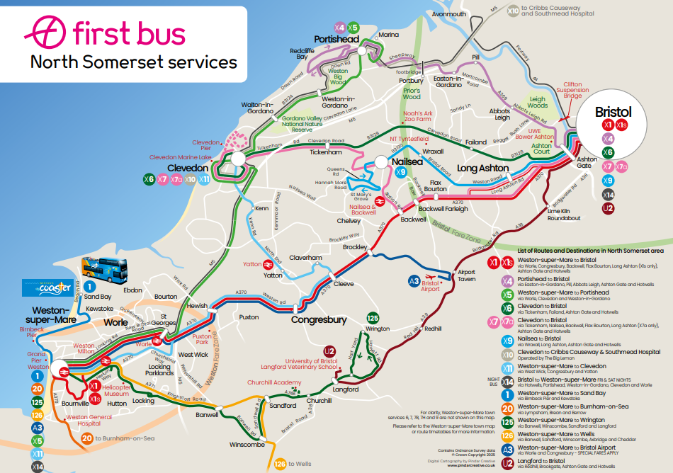 North Somerset Network Map
