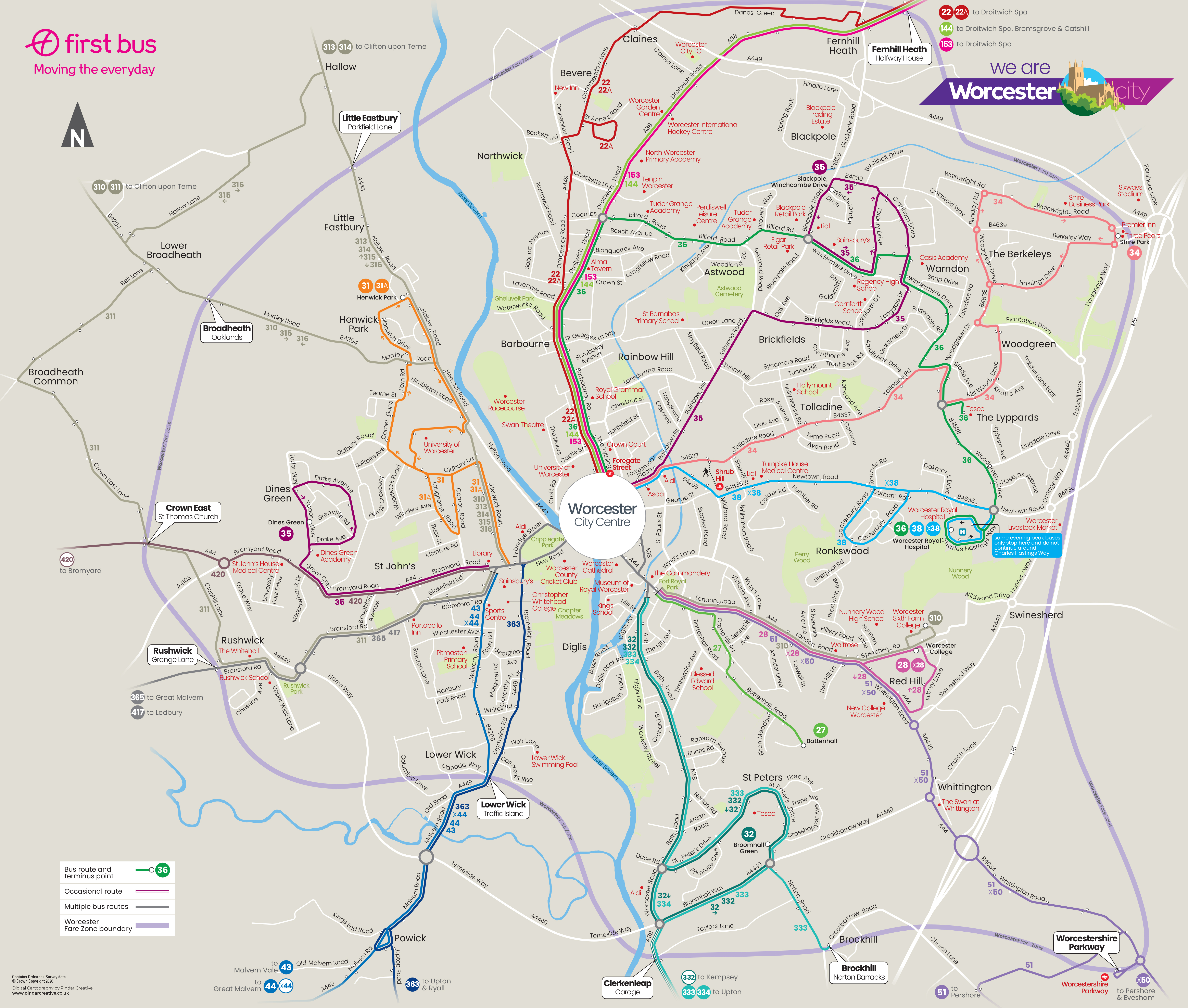 Worcester Network Map