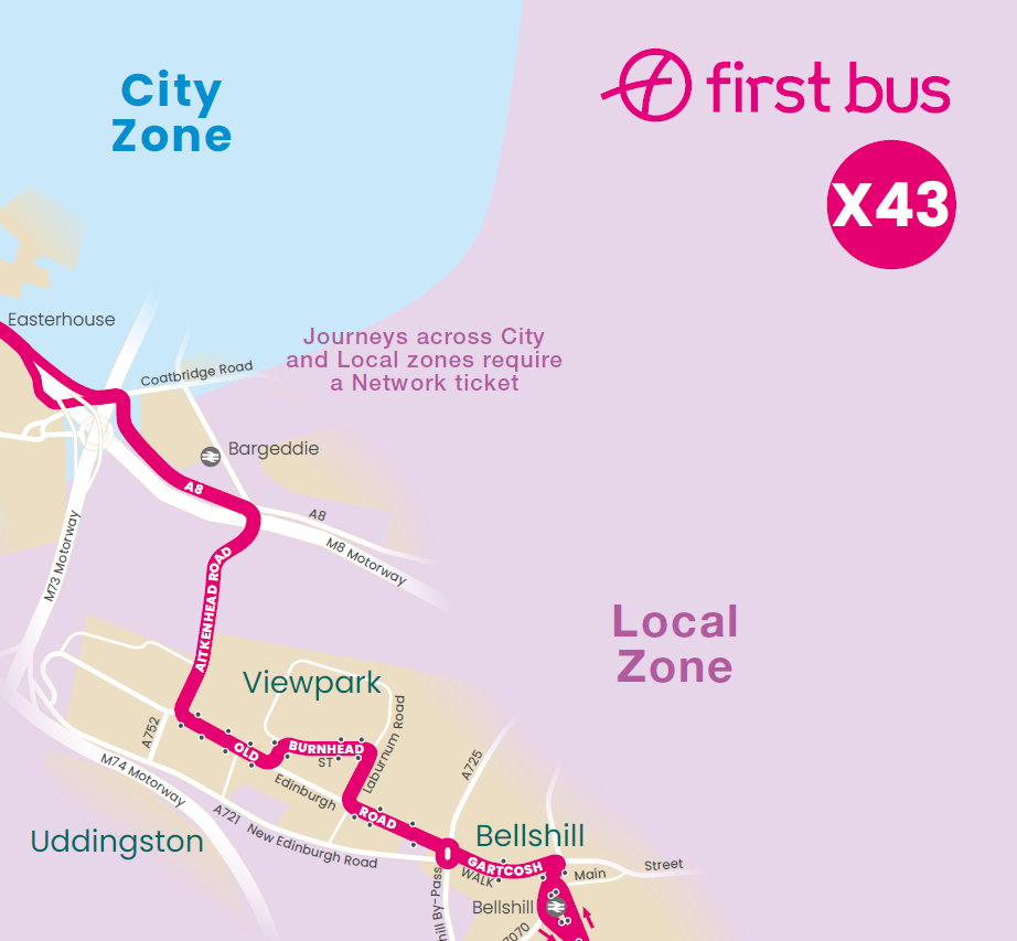 X43 route map