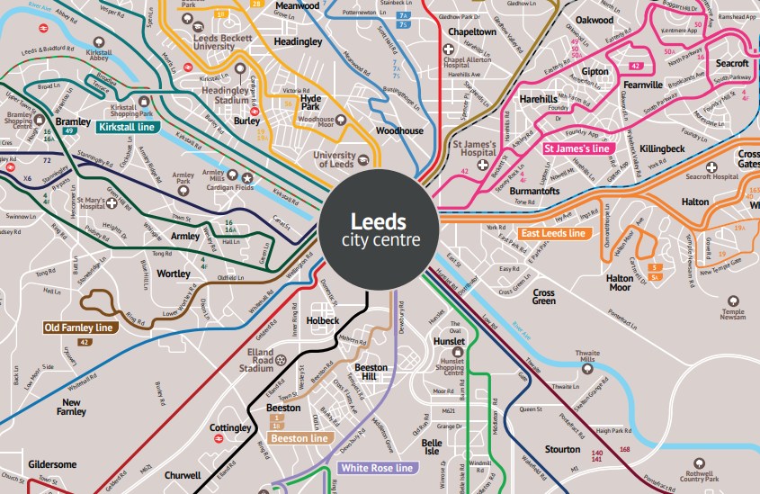 Leeds Bus Map