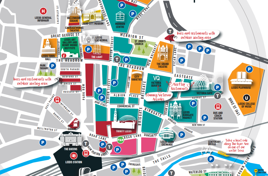 Map of Leeds city centre