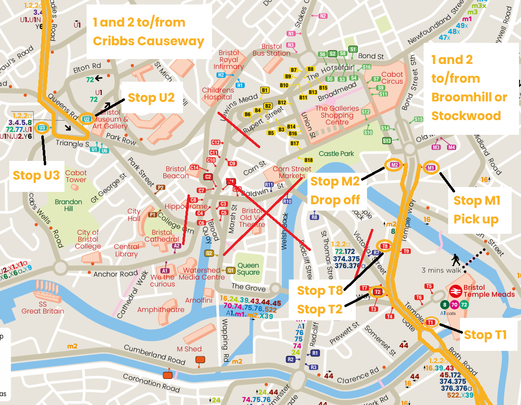 1 and 2 diversion map