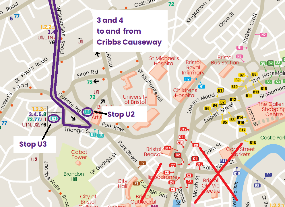 3 and 4 diversion map