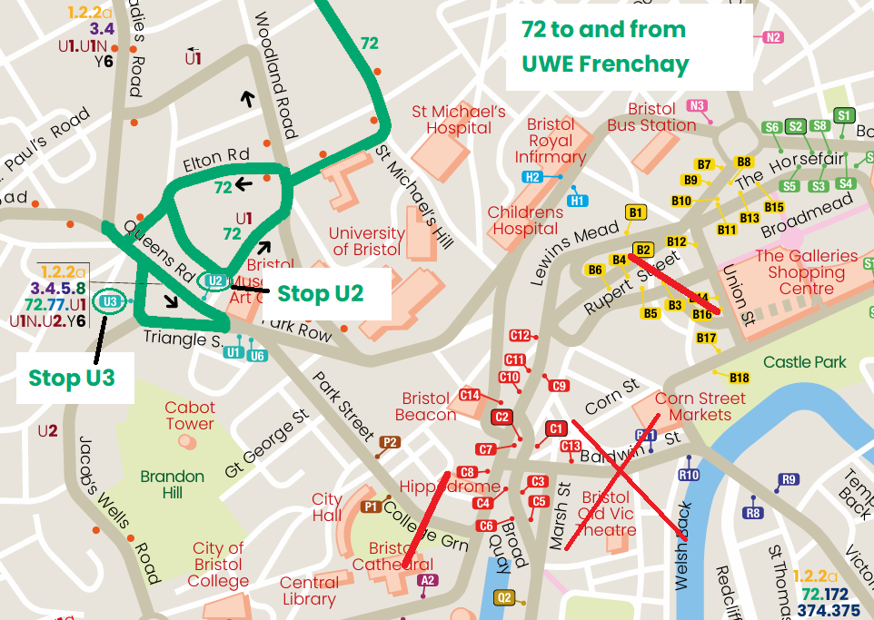 Route 72 diversion map