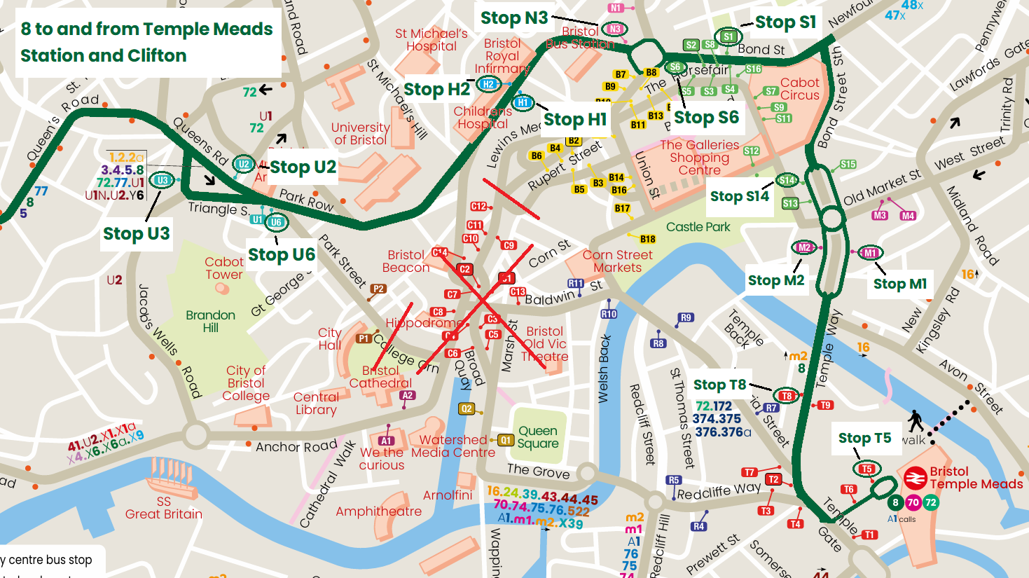 Route 8 diversion map