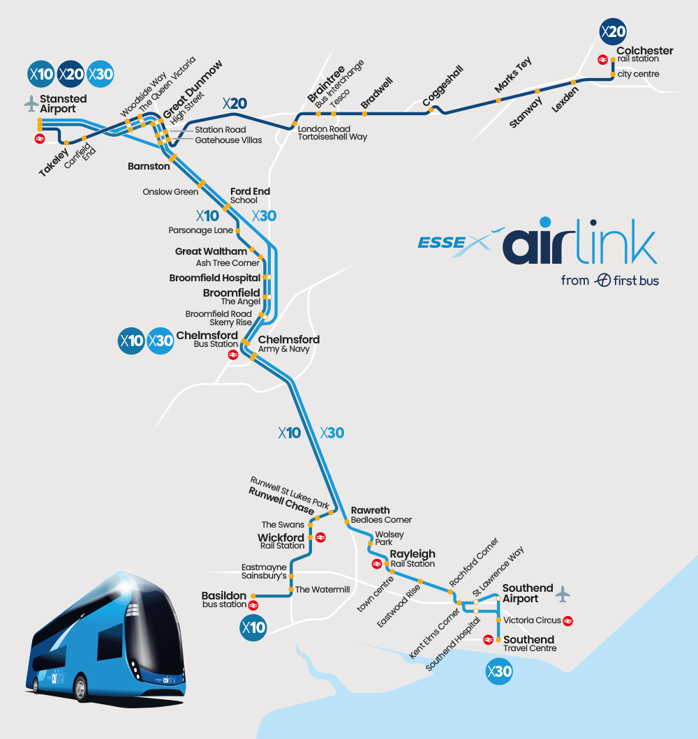 Essex Airlink Map