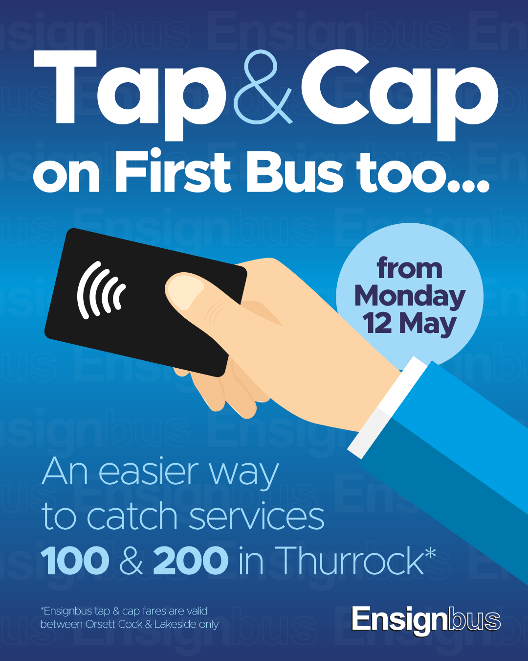 Ensign and First Bus Tap & Cap