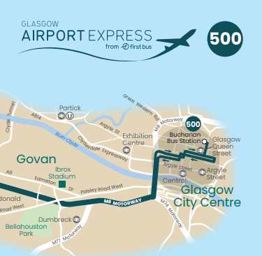 Glasgow Airport Express Map Link