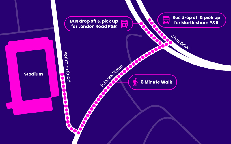 Walking Route to Stadium