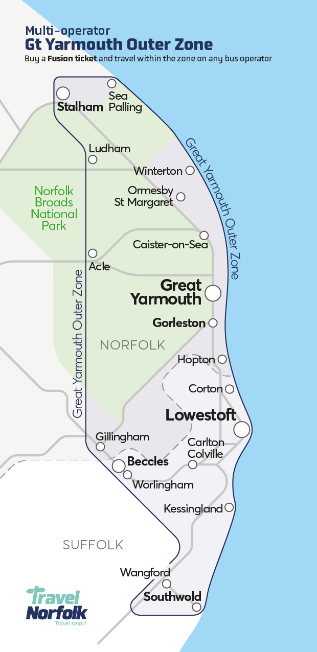 Great Yarmouth Outer Zone map