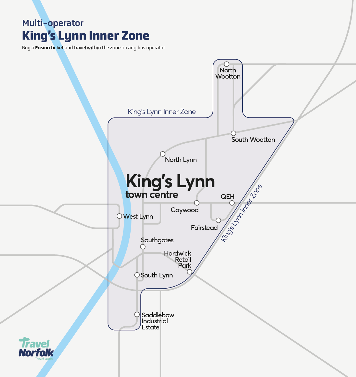 King's Lynn Inner Zone map