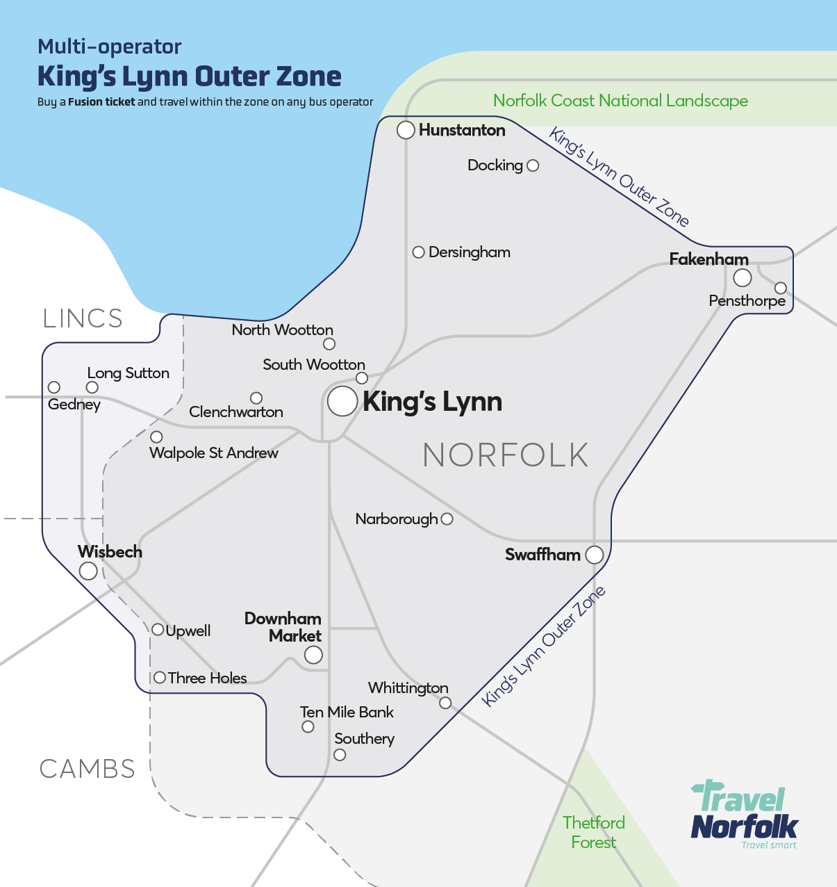 King's Lynn Outer Zone map