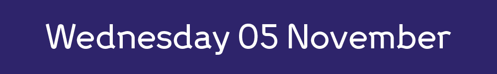 Wednesday, 5 November