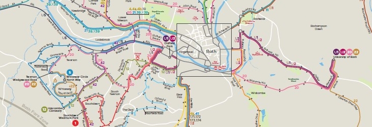 Bath network map