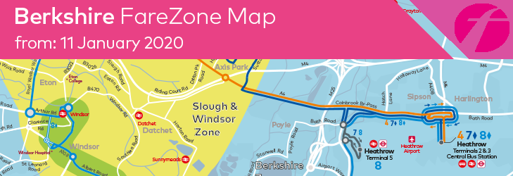 Berkshire FareZone Map - Valid from 11 January 2020