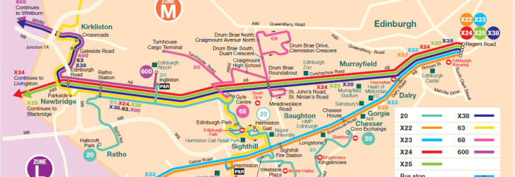 Zone M Edinburgh Map
