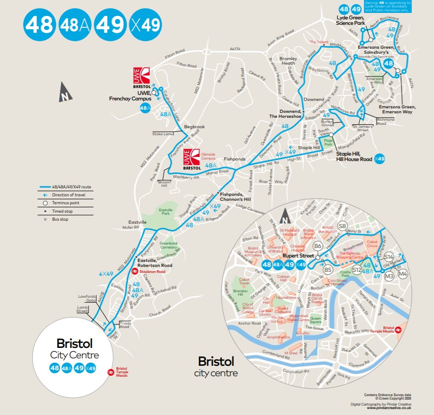 Bus 49 Route Map Faqt | Bristol, Bath And The West | First Bus