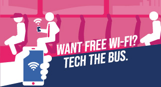 Want free wi-fi? Tech the bus. Selected areas.