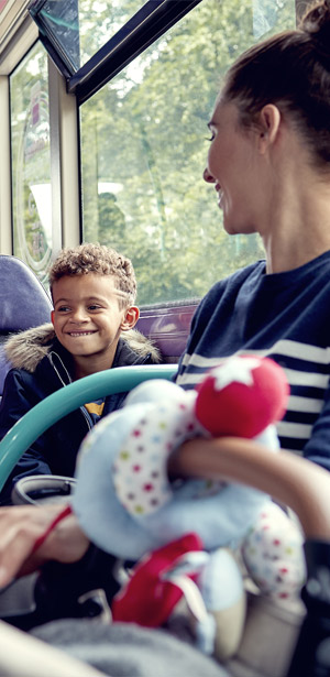 How to catch a bus - Family enjoying the bus