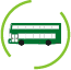 connecting bus green icon