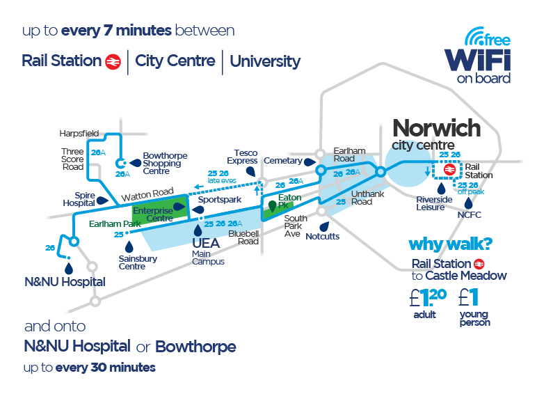 25 Bus Route Map Blue Line 25|26 | First Bus