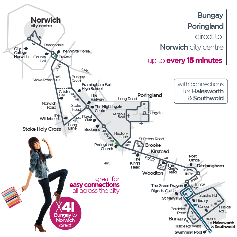 Sun Bus Schedule Route 30 Charcoal Line 40, 41 & X41 Bus Service | Norfolk & Suffolk | Norfolk &  Suffolk | First Bus