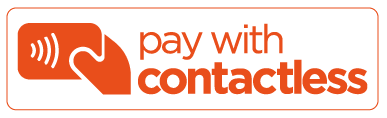 pay with contactless orange logo