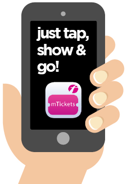 just tap show and go mtickets app cartoon image