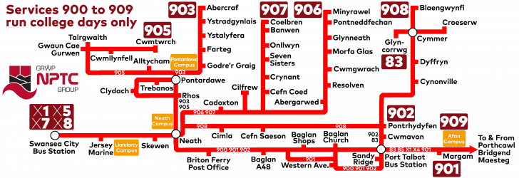 Bus 900 Route Map Network Maps | South & West Wales | First Bus