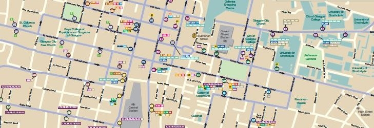 City Centre Bus Stops Map May 2021