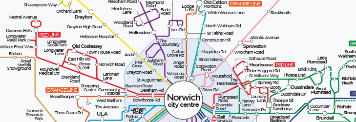 Norwich Bus Routes Map Network Maps | Norfolk & Suffolk | First Bus