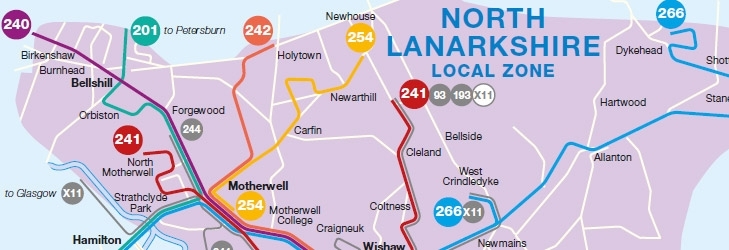 North Lanarkshire Fare Zone