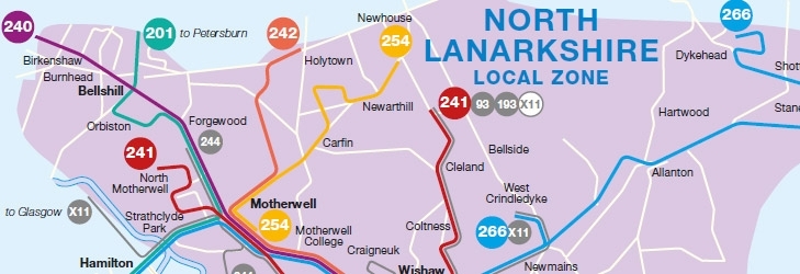 240 Bus Route Map Greater Glasgow | Greater Glasgow First Bus Route Maps