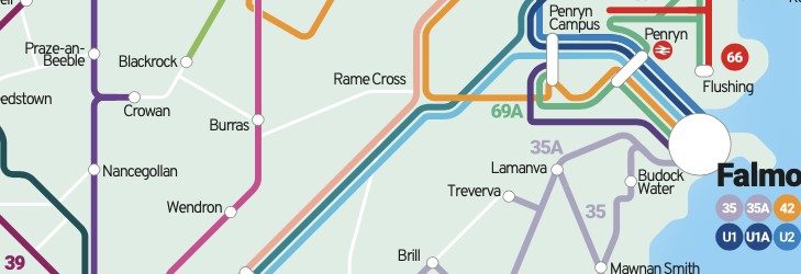 Cornwall Bus Routes Map Network Maps | Cornwall | First Bus