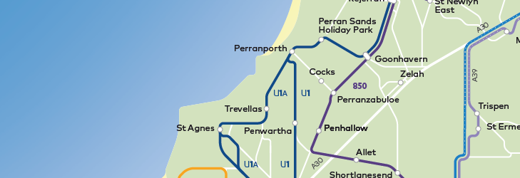 Cornwall Bus Routes Map Network Maps | Cornwall | First Bus