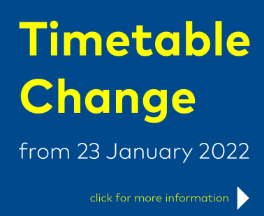 Timetable Change - 23 January 2022