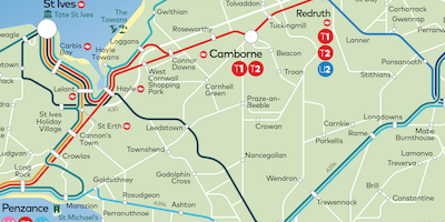 S1 Bus Route Map Cornwall | First Bus
