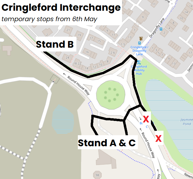 Alternative stop locations